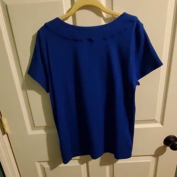 Rafaella Royal Blue Blouse with Bow Detail - Picture 5 of 8
